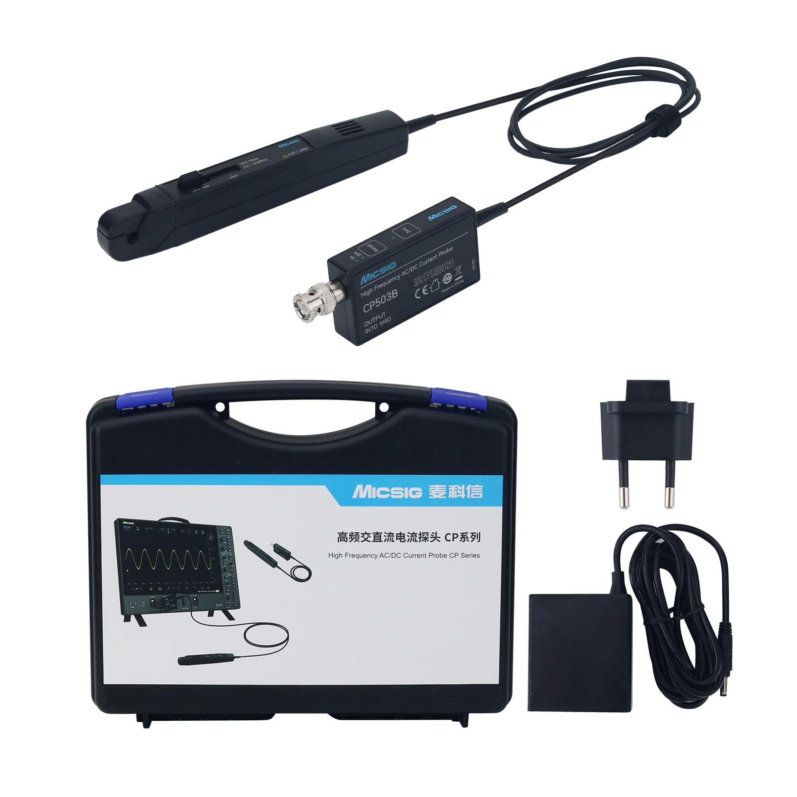 Current Probe Ac Dc 50Mhz Oscilloscope - Micsig CP503B 50MHz 5A/30A sonde de
