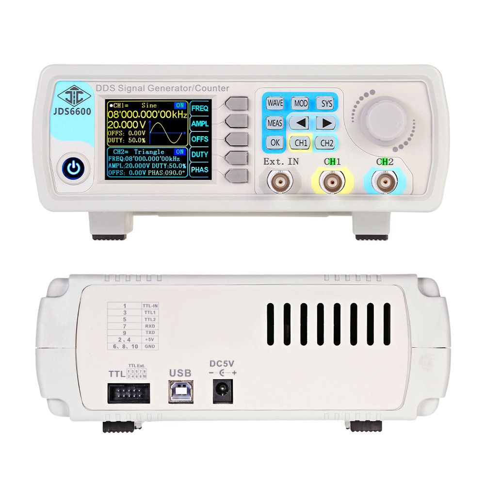 Dual Channel Arbitrary Waveform Function Generator 60Mhz - JDS6600 15/30/40/50/60MHz DDS fonction générateur de