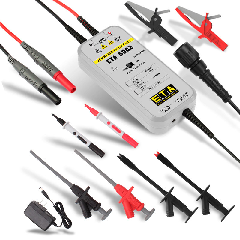 High Voltage Differential Probe 100Mhz 1300V - Sonde différentielle haute tension Miyee ETA5002/ETA5010/ETA5026
