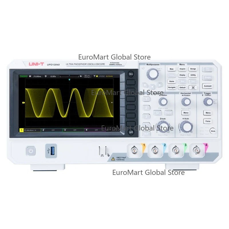 Digital Storage Oscilloscope 4 Channel 100Mhz - Oscilloscope numérique UPO1104X 100 MHz, 4