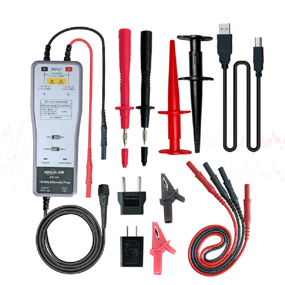 High Voltage Differential Probe 100Mhz 1300V - PINTECH DP-210 Sonde différentielle haute tension