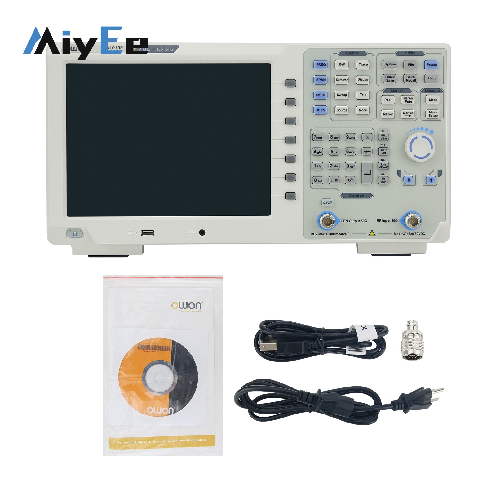 Spectrum Analyzer Tracking Generator 1.5Ghz - Analyseur de spectre OWON XSA1015P-TG XSA1032P-TG