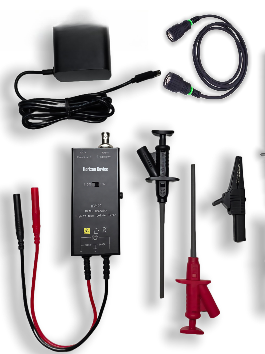 High Voltage Differential Probe 100Mhz 1300V - Sonde active, sonde différentielle isolée haute