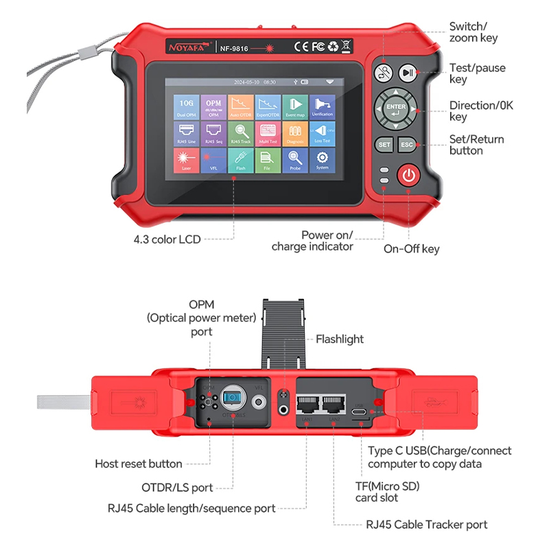 NOYAFA OTDR IPC testeur 1310/1 - Optical Time Domain Reflectometer Otdr 1310 1550Nm avis et prix