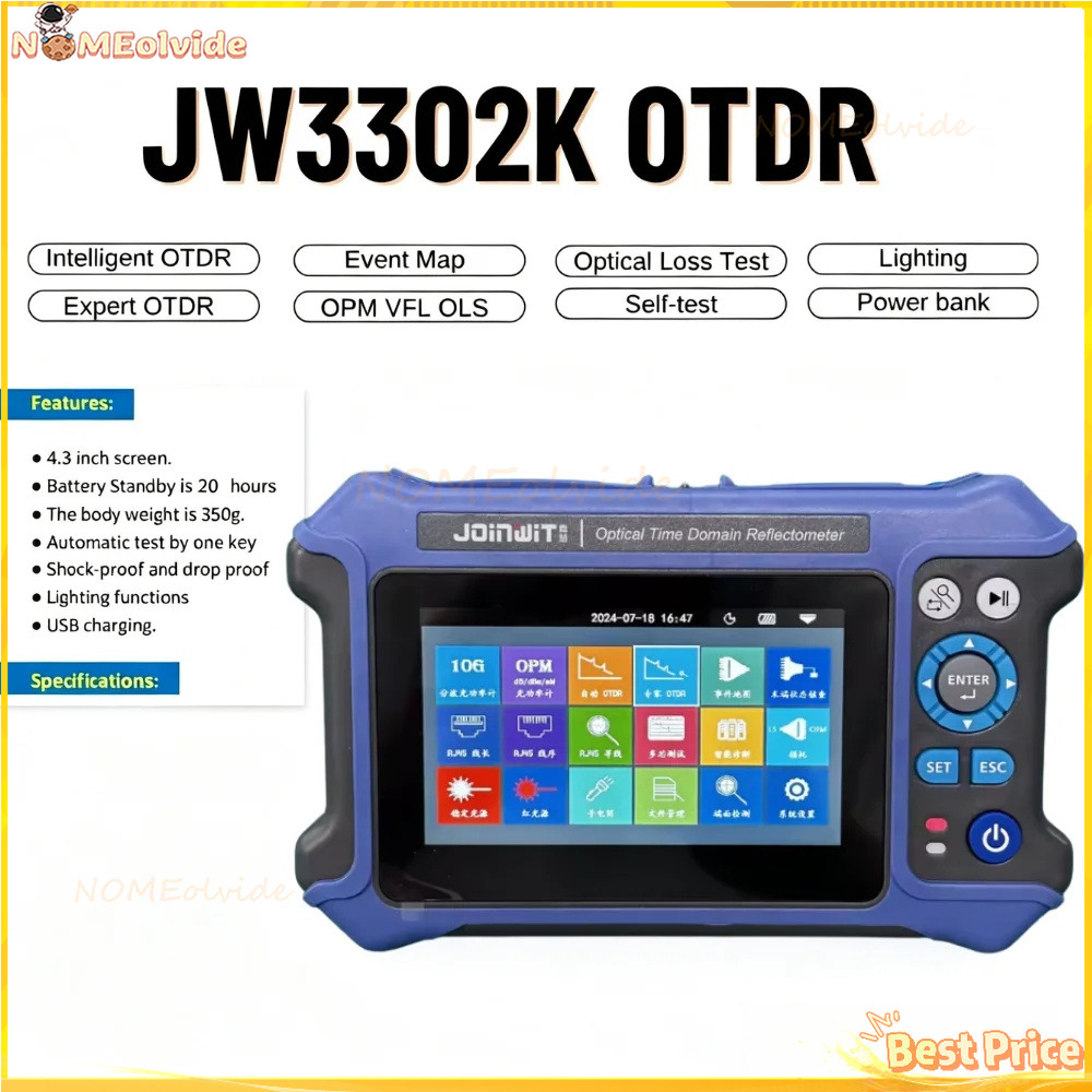 Joinwit-JW3302K OTDR, Test de  - Optical Time Domain Reflectometer Otdr 1310 1550Nm avis et prix