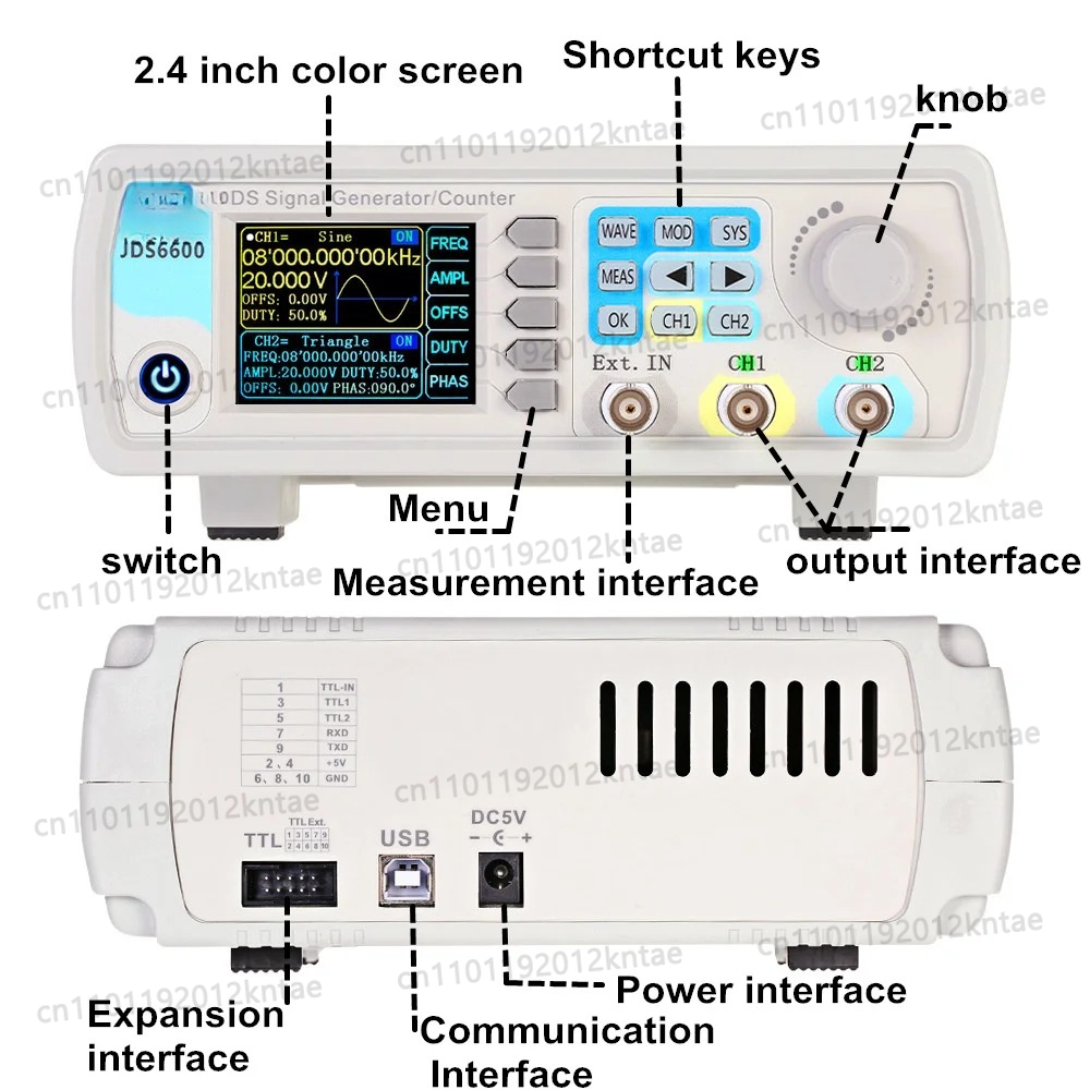 Générateur de signaux DDS JDS6 - Dual Channel Arbitrary Waveform Function Generator 60Mhz avis et prix