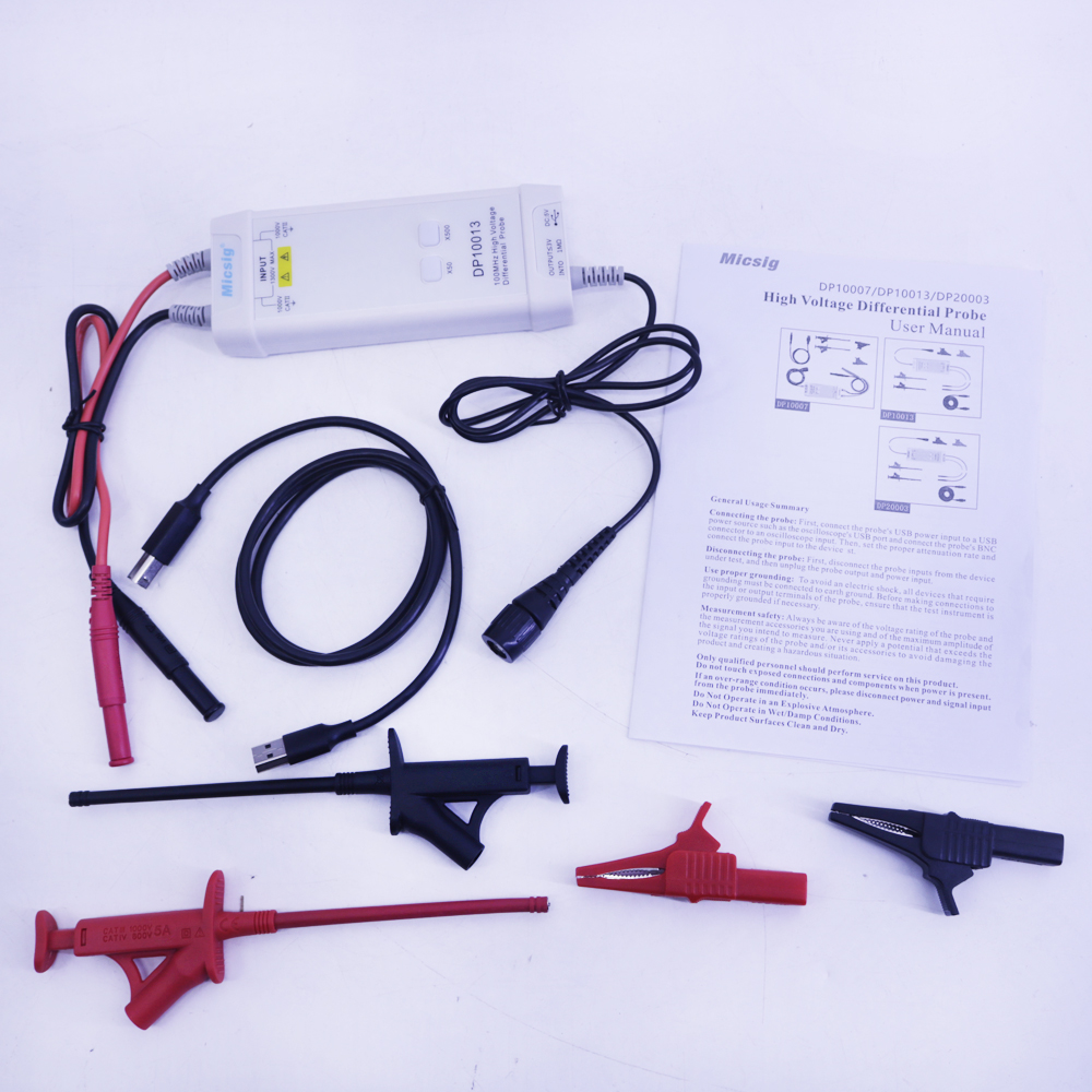 Oscilloscope Micsig DP10013 13 - High Voltage Differential Probe 100Mhz 1300V avis et prix