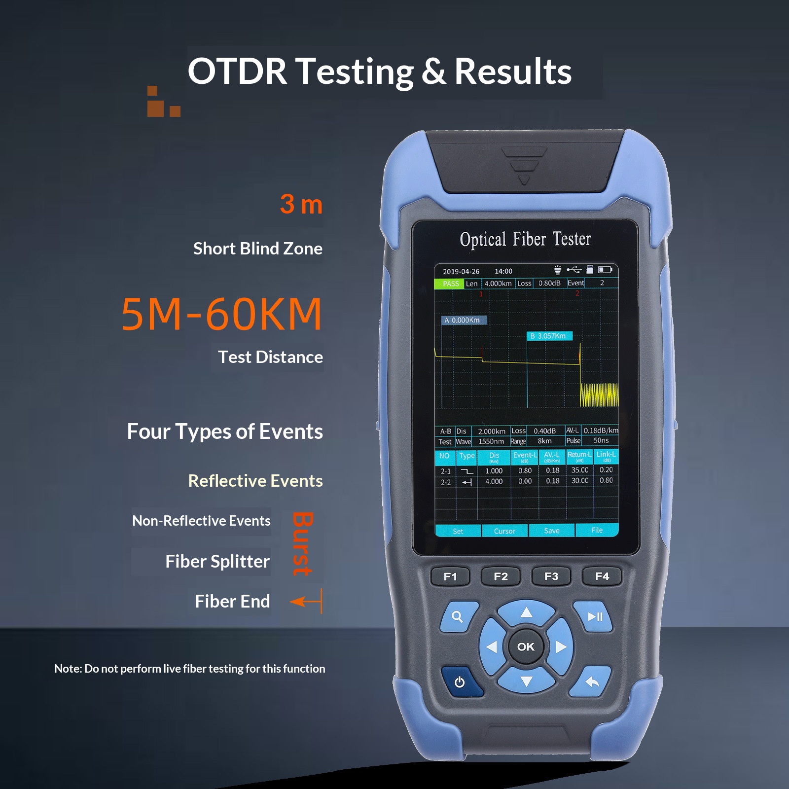 NK3200D Mini OTDR 1310-1550nm  - Optical Time Domain Reflectometer Otdr 1310 1550Nm avis et prix