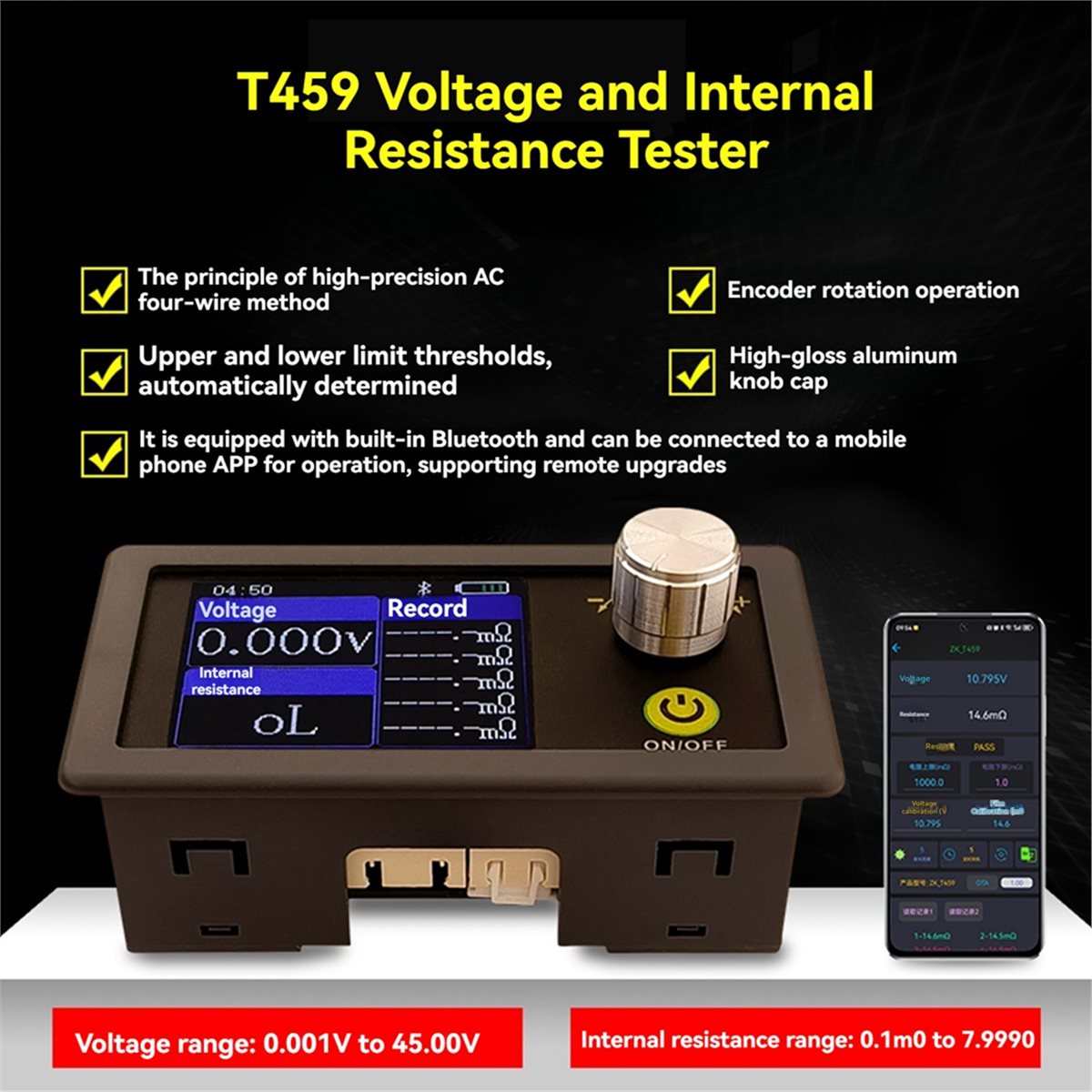 Testeur de résistance interne  - Battery Internal Resistance Tester Four Wire avis et prix