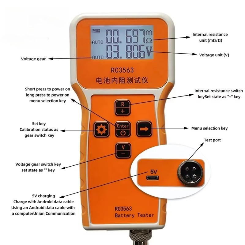 Détecteur de résistance intern - Battery Internal Resistance Tester Four Wire avis et prix