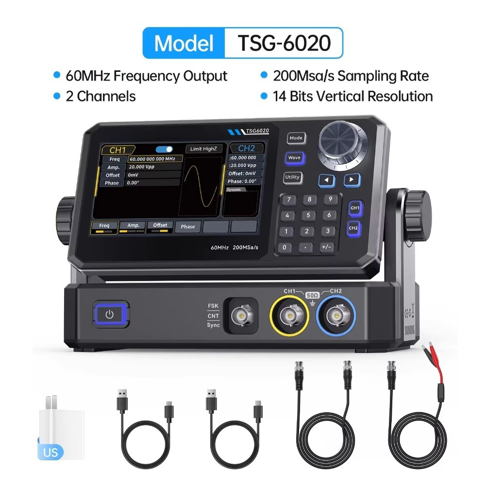 Générateur de signal à double  - Dual Channel Arbitrary Waveform Function Generator 60Mhz avis et prix
